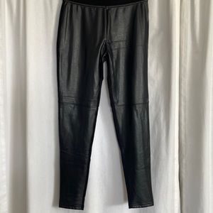 GAP Faux leather front, ponte’ back pull-on leggings SIZE M